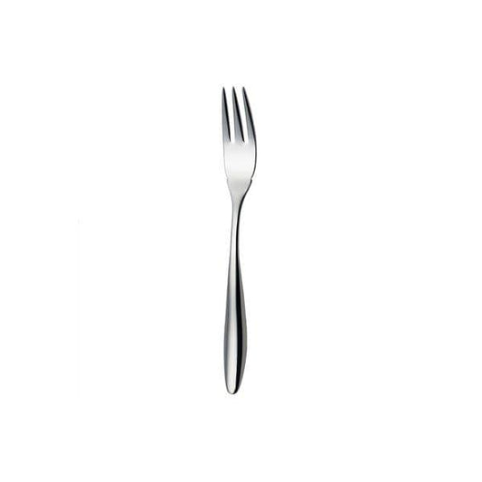 Furtino Wave 18/10 Stainless Steel Cake Fork 4 mm, Length 16 cm, Pack of 12 - thehorecastore