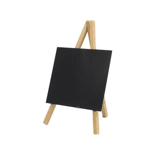 Securit® Wood Mini Chalkboards Signs with Easels H 24.4 x W 15 x D 13.5 cm, Double Sided Writing Surface, Small Rectangle Chalkboards Blackboard for Message Board Signs Parties, Weddings and Special Event Decorations, Color Black - thehorecastore