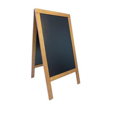 Securit® Wooden A Frame Chalkboard Sign Large With Free Standing Easel H 125 x W 70.5 cm, Dark Teak