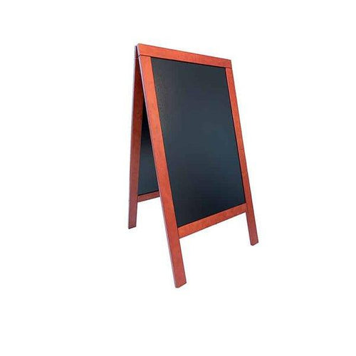 Securit® Wooden A Frame Chalkboard Sign Extra Large With Free Standing Easel H 139 x W 75 cm, Mahogany