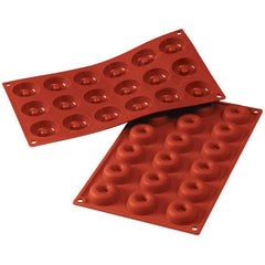 Silikomart Italy SF010 Silicone Moulds 18 Mini Savarins ø 41 x H 12 mm, 18 ml