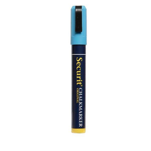 Securit SMA510-BU Liquid Chalk Marker Medium 2-6 mm Nib, Color Blue, Set of 3