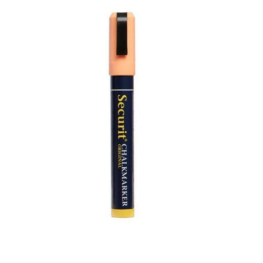 Securit SMA510-OR Liquid Chalk Marker Medium 2-6 mm Nib, Color Orange, Set of 3