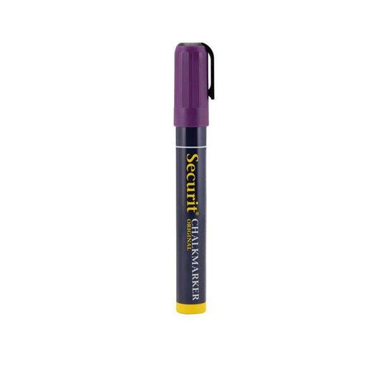 Securit SMA510-VT Liquid Chalk Marker Medium 2-6 mm Nib, Color Violet, Set of 3