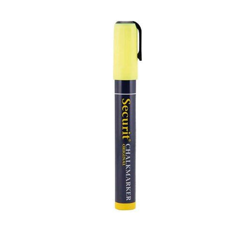 Securit SMA510-YE Liquid Chalk Marker Medium 2-6 mm Nib, Color Yellow, Set of 3