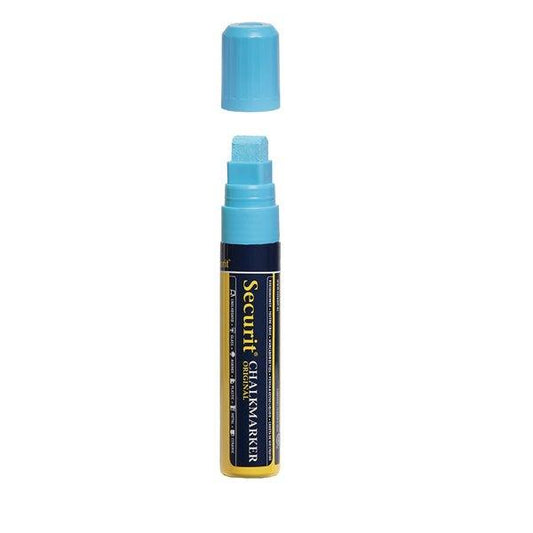 Securit SMA720-BU Liquid Chalk Marker Large 7-15 mm Nib, Color Blue, Set of 3