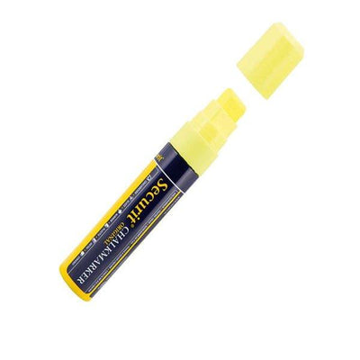 Securit SMA720-YE Liquid Chalk Marker Large 7-15 mm Nib, Color Yellow, Set of 3