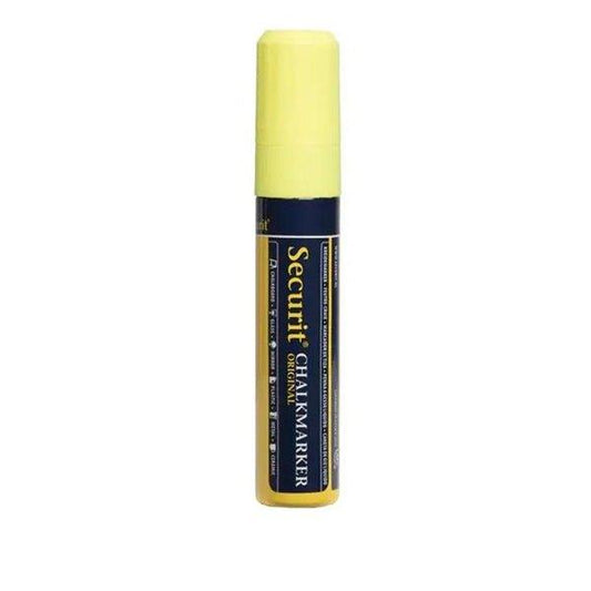 Securit SMA720-YE Liquid Chalk Marker Large 7-15 mm Nib, Color Yellow, Set of 3