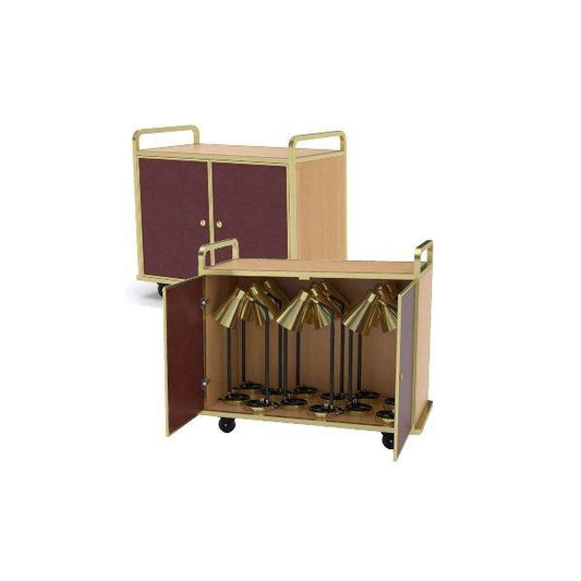 Heat Lamp Trolley Wear-proof And Scratch-Resistant Fireproofing Plate, Can Fit Up To 12 Heat Lamps. Color Champagne Gold - HorecaStore