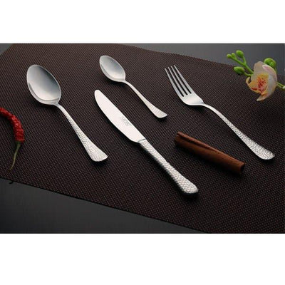 Furtino Hamford Dessert Fork Silver Mirror 18/10 Stainless Steel Dessert Fork 4 mm, Pack of 12