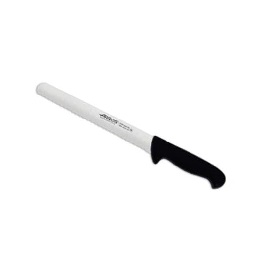 Arcos 293025 Made with Nitrum Stainless Steel Bread Knife 25 cm, Nylon Handle Color Black - thehorecastore