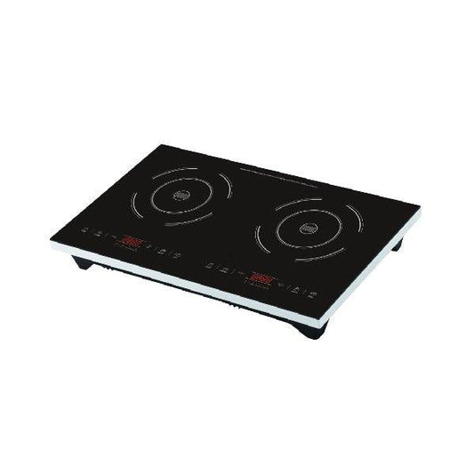 Wundermaxx Stainless Steel Horizontal Double Induction Plate 3500w, Digital Controller, L 60 x W 34 x H 7.5 cm