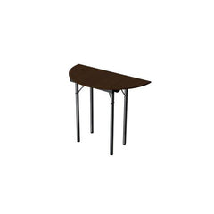 طاولة نصف مستديرة من خشب الجوز، الطول 120 × العرض 45 × الارتفاع 75 سم، متينة وموفرة للمساحة، أسطح طاولات مغلفة من MDF بأرجل قابلة للطي