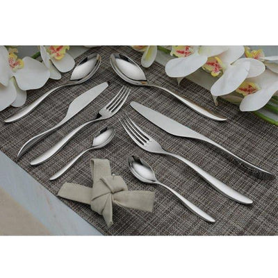 Furtino Wave 18/10 Stainless Steel Fruit Fork 4 mm, Length 14 cm, Pack of 12 - thehorecastore