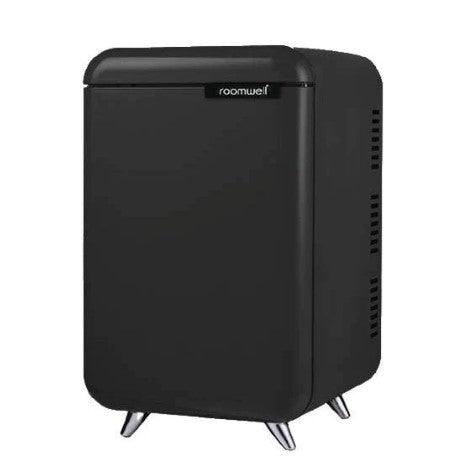 Roomwell UK Retro Compressor Minibar 38 Liters, H 65.5 x W 40 x D 44 cm, Energy Efficient, Fast Cooling, Color Black - thehorecastore