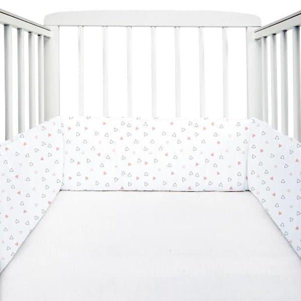 Baby Crib Bumper Cotton Crib Bedding Bumper Soft Pads, Wrap Around Head Protector Guard For Cot Toddler Crib, Color White, Each