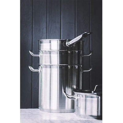 Lacor Spain 57628 Stainless Steel Eco Chef Shallow Casserole Pot 28 cm, 4 Liters Induction - thehorecastore