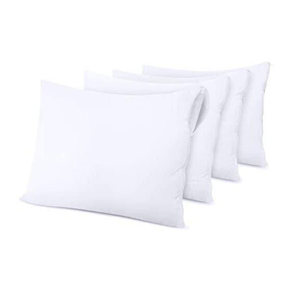 Baby Pillow Protector, 100% Waterproof with Flap, Color White, Pack of 12