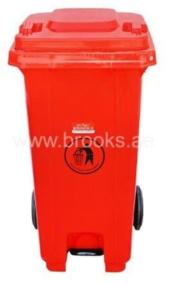 THS Waste Bin 240 Litres With Pedal, Red