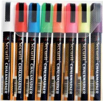 Securit SMA510-V8 Chalk markers, Wallet, Assorted Colours, Set of 8